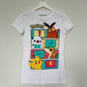 NWOT Mighty Fine White Pokémon 100% Cotton T-Shirt Women’s Size Small